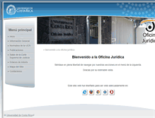 Tablet Screenshot of juridica.ucr.ac.cr
