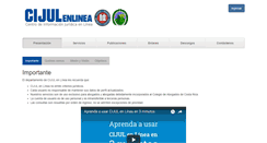 Desktop Screenshot of cijulenlinea.ucr.ac.cr