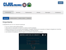 Tablet Screenshot of cijulenlinea.ucr.ac.cr